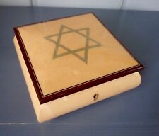 Reuge Star of David Musical Jewelry Box Plays Memory Swiss Erable taly Jewish picture