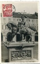 VINTAGE ITALY POSTCARD - EMMANUEL PHILIBERT  -WITH SCOTT #205 STAMP ON FRONT picture