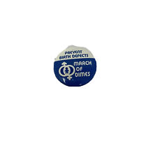 March Of Dimes * Prevent Birth Defects * Blue and White Pin Pinback Button picture