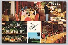 Mr. H Restaurant Beverly Hills Hilton California Multiview VTG Chrome Postcard picture