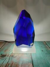Andara crystal natural cutting ocean blue 3300gr with Base+lamp for Decoration picture