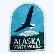 Vintage Alaska State Parks Highway Bald Eagle Denali Vinyl Patch 3.5