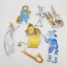 1994 B Shackman Die Cut Wizard of Oz Lion Tin Man Dorothy Lot Of 6 Ornaments  picture