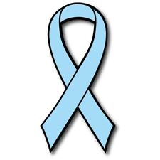Aqua Prostate Cancer Awareness Ribbon Car Magnet Decal Heavy 3.5