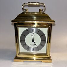 Bulova Brass Quartz Carriage Clock Westminster Chime B7453 7.25