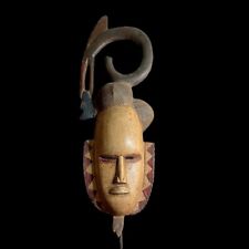 African Baule Mask-Wooden Tribal Mask Handmade folk art Antiques Guro-9815 picture