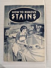 How to Remove Stains Western Electric Booklet 1956 USDA Vintage Homemaking Tips picture