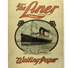 c1920s The Liner School Spelling Tablet Notepad Notebook Steam Ship Paper Vtg 3B picture