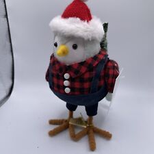 2021 Target Wondershop Featherly Friends Clef Bird Santa Hat Overalls picture