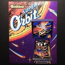 Gottlieb SUPER ORBIT Pinball Machine Flyer Advertising Brochure Original 1983 picture
