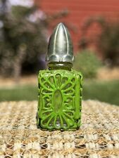 🌹 VTG Depression Era 2” Miniature Glass Perfume Bottle w/ Glass Applicator picture
