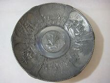 Vintage Unser Taglich Brot Gib Uns Heute 95% Pewter Germany Decorative Bowl picture