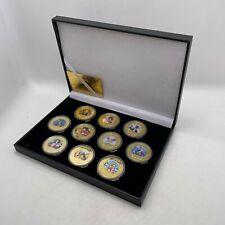10pcs Anime Gold Coins One Piece Monkey D Luffy Grandline In Box For Nice gifts picture