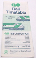 OCTOBER 1991 GO TRANSIT GO RAIL PUBLIC TIMETABLE picture