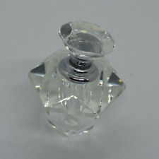 Oleg Cassini Faceted Cut Crystal Perfume Bottle Firenze Dauber Signed Empty picture