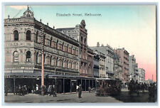 Melbourne Australia Postcard Elizabeth Street c1910 Antique Unposted picture