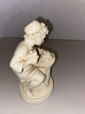 Young Michelangelo 5.75” Sculptor with Chisel Resin Sculpture Statue Made Italy picture