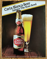 Carta Blanca Beer Mexico Salutes the Rose Bowl 1986 Print Ad picture