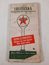 Vintage 1943 Louisiana Road Map texaco  picture