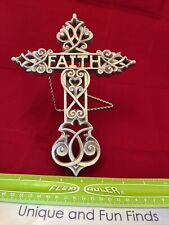 Elements Brand “FAITH” Hanging Cross Decor ~ 8 1/2