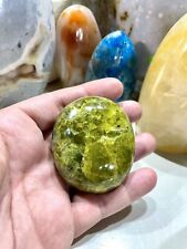 Green Vibrant Opal Rock Healing Crystals Reiki Yoga Palm Stone 3x2