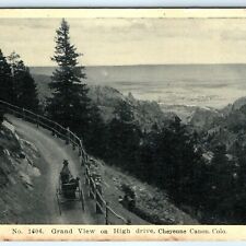 1907 Pikes Peak Souvenir Cheyenne Canon Colorado Photo Postcard Birdseye A10 picture
