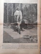 Rome 1891_The Holy Thursday - original print after Serafino Macchiati's painting picture