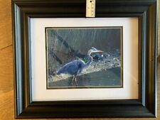 2 Beautiful Tropical Bird Photos 8x10, Frames Optional: Blue Heron & Flamingos picture