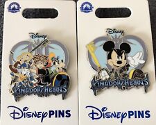 Disney Parks Kingdom Hearts Sora Mickey Goofy Donald 2 Pins picture