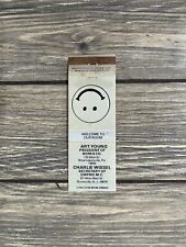 Vintage Art Young President Of Berks Co Smiley Face Matchbook Cover Ad picture