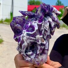 1.83LBNatural Dream Amethyst Crystal Crystal Hand Carved Giraffe Therapy picture