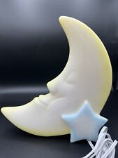 Vintage Man in the Moon Baby Nursery Nightlight Vinyl Plastic Tested Sm Cracking picture