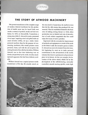 VINTAGE 1940s ATWOOD MACHINE CO CATALOG STONINGTON, CONN HISTORY/PICS/SPECS/++ picture