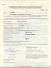 Al Unser signed autograph 8.5x11 Original Merv Griffin 1970 Show Contract picture