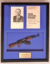 Autograph Mikhail Kalashnikov (Famous developer of AK-47 assault rifle) with COA picture