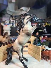  Vintage Breyer Reeves Grey And Black Horse Fighting Stallion Figure picture