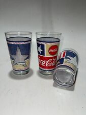 Coca Cola First Stars And Stripes Collector Series Glass Set Of 3 picture