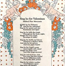 Sing Ho For Valentines Day Poem 1933 Mildred Merryman Janet Scott Cupid DWFF14 picture