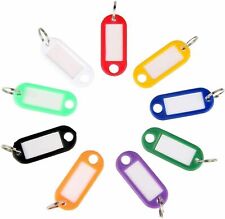 25-200 Plastic Key Tags with Metal Ring Luggage Car Tags ID Label Name Tags picture