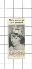 1956 Erica Hall Of Upper Beeding Chosen As Carnival Queen picture