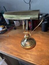 Vintage Underwriters Laboratories Brass Color Portable Lamp Piano Bankers Desk picture