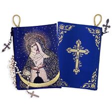 Our Lady Of Ostrabrama Mother of Mercy Tapestry Rosary Icon Pouch 5 3/8