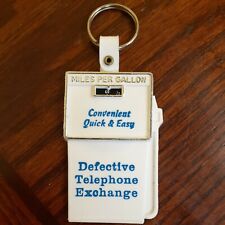 Michigan Bell Miles Per Gallon Keychain Vintage Defective Telephone Exchange Vtg picture