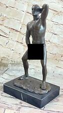 Nude 100% Bronze Gay Interest Homosexual Artwork Sculpture Marble Figurine picture