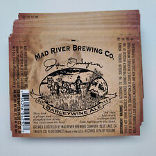 50 Mad River BARLEYWINE ALE Blue Lake, CA Beer Bottle Labels 12 Oz. - UNUSED picture