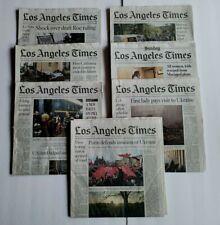 Los Angeles Times Newspaper Lot of 7 May 4-10 2022 Ukraine War Other News picture