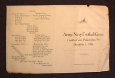 Historical document, Army-Navy Football Game Program, dated 1906 picture