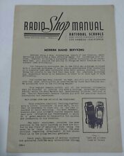 Radio Service Manual NATIONAL SCHOOLS Los Angeles CA Vtg Electronics Training picture