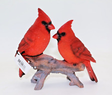 Pacific Giftware Sitting Cardinals on Stump Figurine, 6.5-inch Length picture