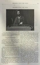 1876 Hearing With the Eyes Lissajous' Apparatus Sound Vibrations  illustrated picture